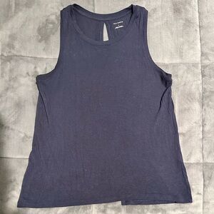 Halogen Back Keyhole Tank Small Navy
